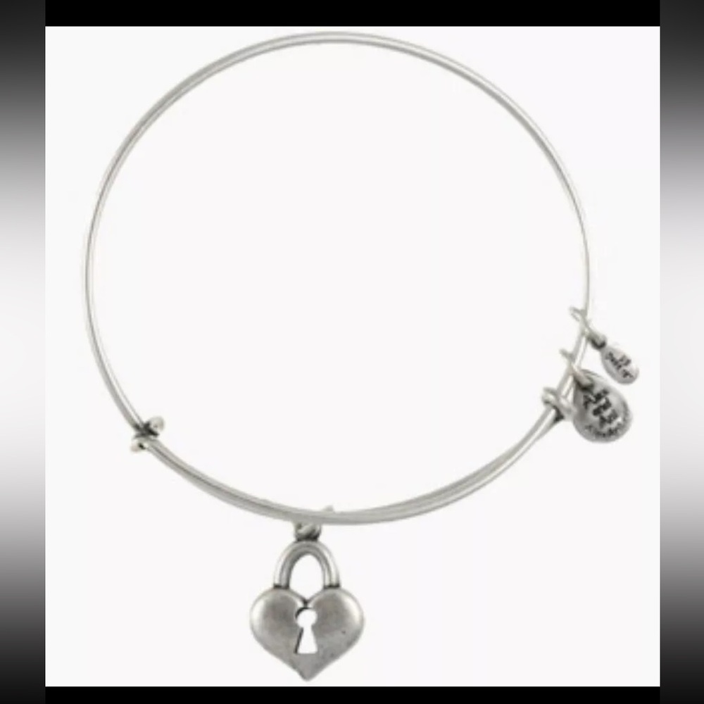 Silver Heart Lock Charm Bracelet - Alex & Ani
